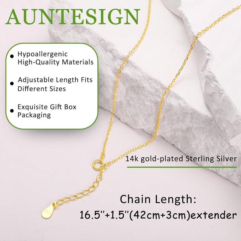 AUNTESIGN Store Forget-Me-Not and Queen Anne's Lace Pressed Wildflower Necklace | Birth Month Real Flower Necklace | Gold/Silver Pressed Flower Jewelry | Personalized Handmade Jewelry - Image 5